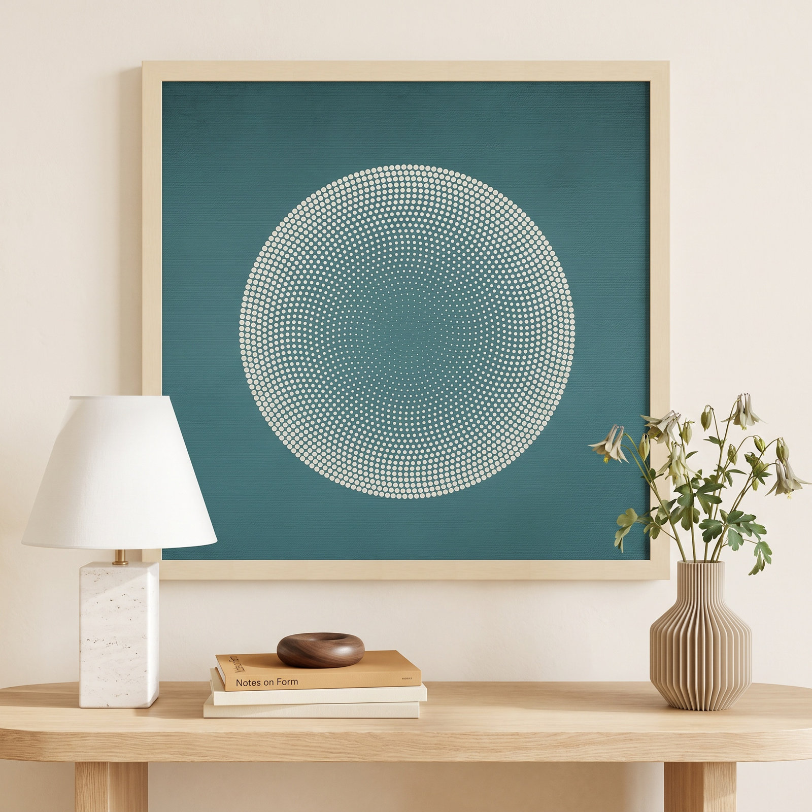 Circles Print by Incado, 21" H x 21" W x 1" D, Brown