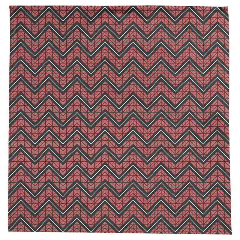Nappe à chevrons à la main classic Stephenie, Rouge / Noir / Blanc