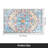 Non-Slip Machine Washable Red/Teal/Gray Oriental Area Rug-645420750