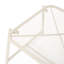 Table d'appoint en fer 13,59 "H, plateau en maille blanche, moderne 18,92" x 17,67 17,67 ", fer, H 13,59", décoration extérieure