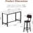 Trexton Rectangular 39.37" L x 15.75" W Dining Table Set of 3-643535128