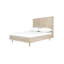 Lit plateforme en bois d'acacia Mira, beige, simple