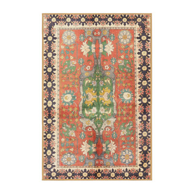 Tapis traditionnel rouge / noir / beige