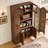 Kitchen pantry cabinet with multi-functional pull-out multi-tier storage shelf-1412794460