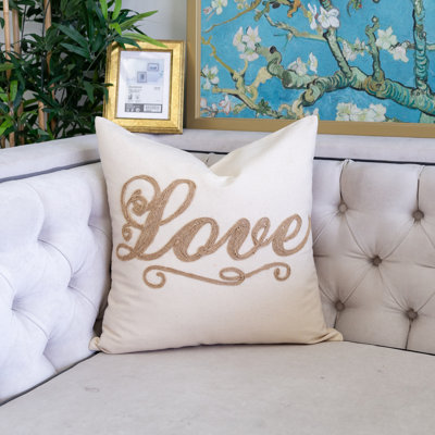 Square Cotton 2 Piece Pillow Cover and Insert Set