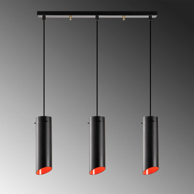 Aidie 3 - Light Kitchen Island Cylinder Pendant
