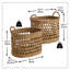 Panier à linge en osier tissé à la main avec poignées