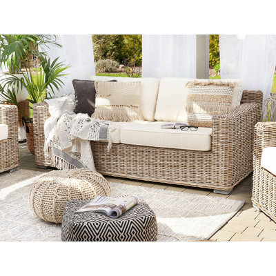 Miriana 194cm Wide Garden Sofa with Cushions