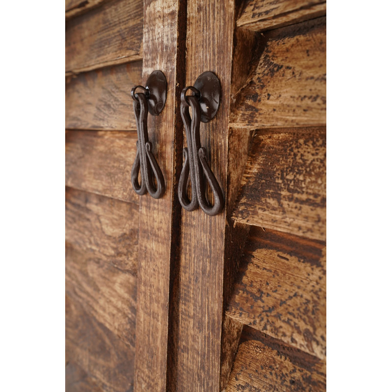 Solid Wood Coat Rack, Antiqued White