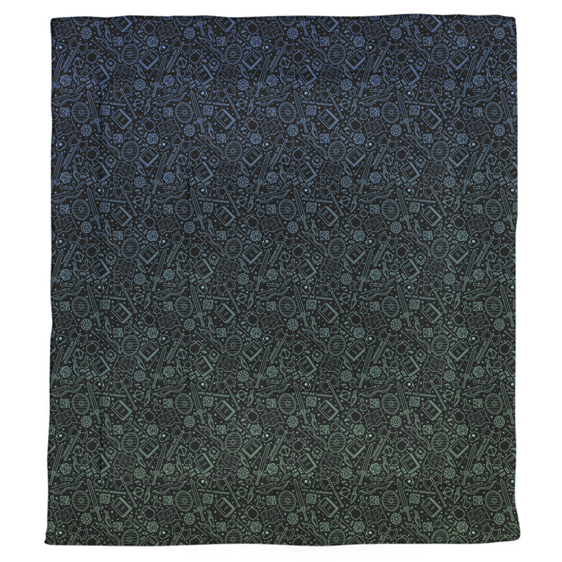 Édredon simple réversible Katelyn Elizabeth, Édredon très grand, Bleu / vert