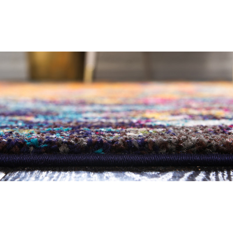 Rizer Washable Abstract Indoor Rug, Rectangle 9' x 12'2"
