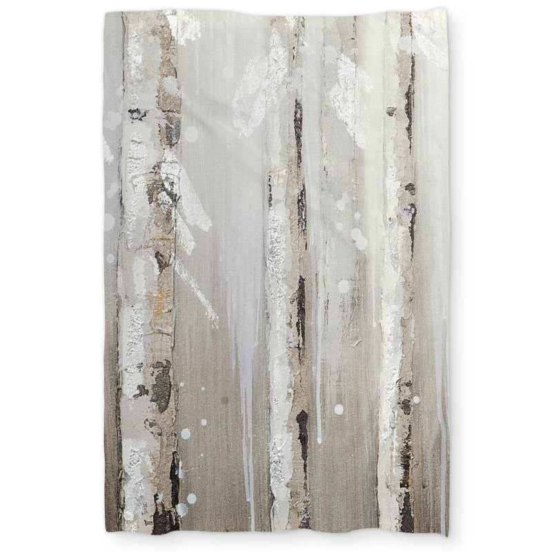White Birches on Gray Background Duvet Cover | Home Decor