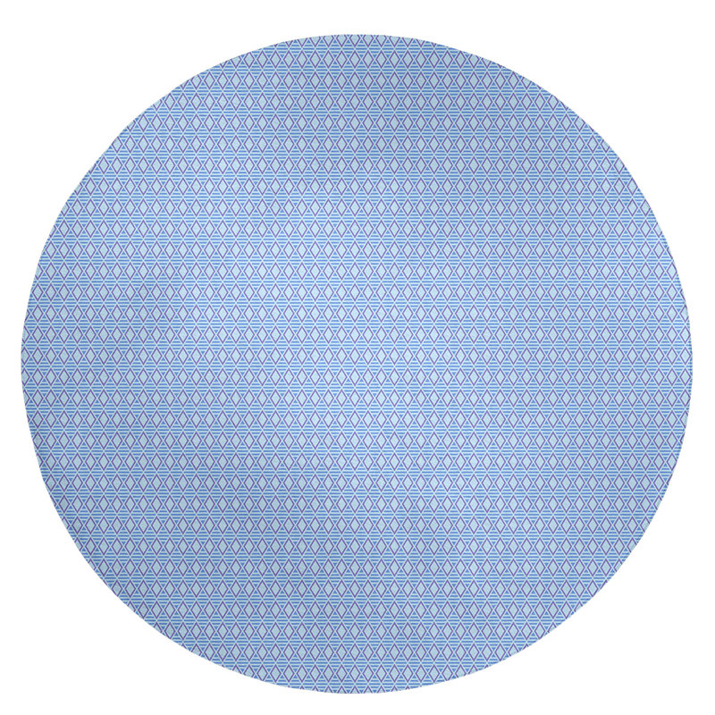 Chenille Geometric Indoor Rug, Round 5'