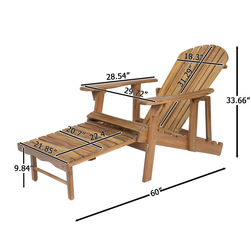 Chaise Adirondack Malibu, Teinte naturelle