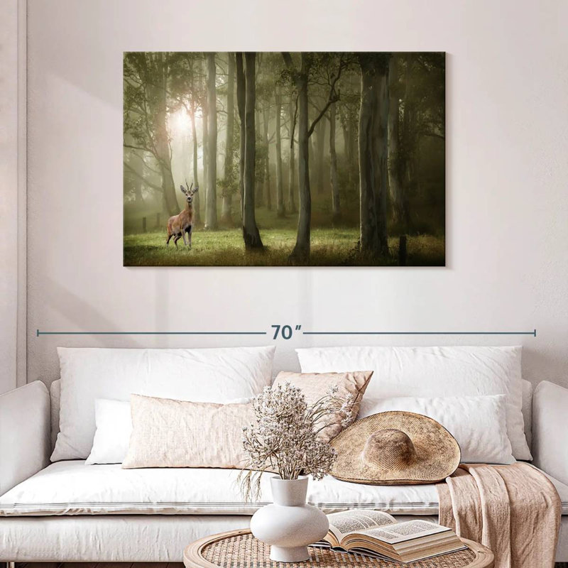 Cerf de forêt français Brampt, H 30 po x l 45 po