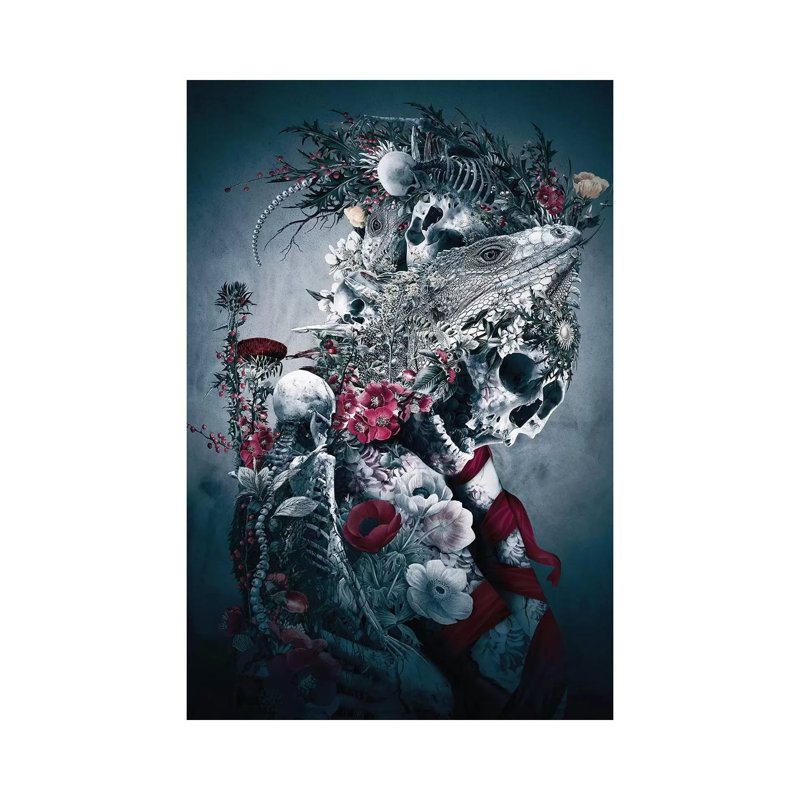 Lizard Dark by Riza Peker - Wrapped Canvas Gallery-Wrapped Canvas Giclée, 20.32 cm H x 30.48 cm W