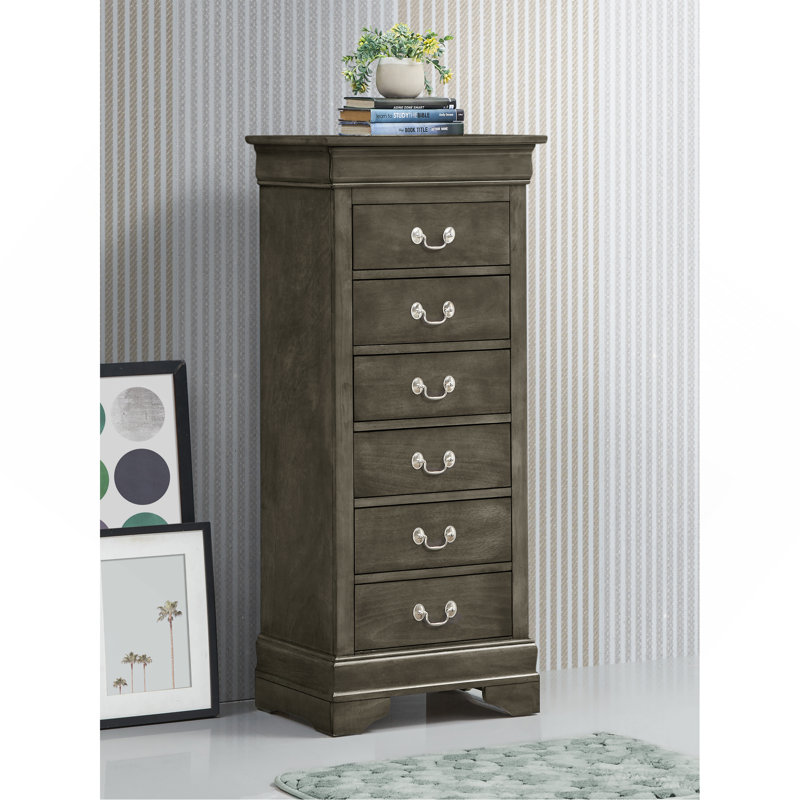 Commode à linge Louis Phillipe, gris, Gris