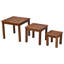 Ensemble de 3 tables gigognes d'extérieur avec structure en bois d'acacia et design multifonctionnel Outsunny