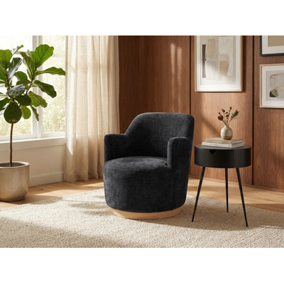 Fauteuil pivotant rembourré Hudnut