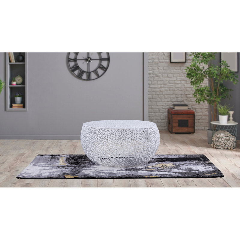 Round Coffee Table, White