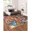 Tapis bleu / orange / rose Clydine-826886833