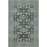 Contemporary Hand Knotted Wool Geometric Shapes Area Rug