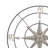 Metal Indoor Outdoor Compass Home Gray Wall Decor with Distressed Copper Like Finish