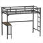 Twin Metal Loft Bed With Desk-607448461