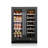Akicon Wine And Beverage Refrigerator, 24 Inch Beverage Fridge With Glass Door, Dual Zone With 3-colour Led Light, Under Counter/built-in/freestanding, Black