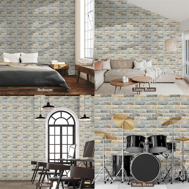 12 Pack Acoustic Panels Self-Adhesive, Brick Sound Proofing Panels, Green