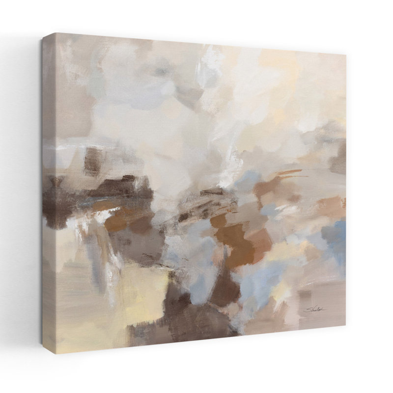 Silver Sky Contemporary Abstract Art, 36" H x 36" W
