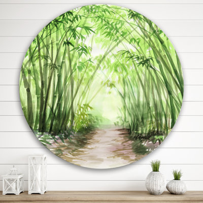 Petite route de bambou, art mural traditionnel