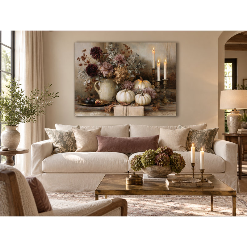 Art mural sur toile Quiet Ivory Harvest, L 48 po x H 36 po x P 1,5 po