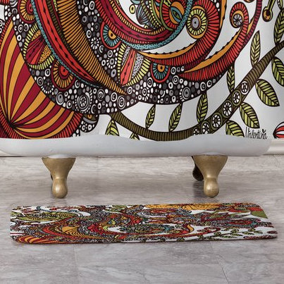 Tapis pour salle de bain paradise oiseau
