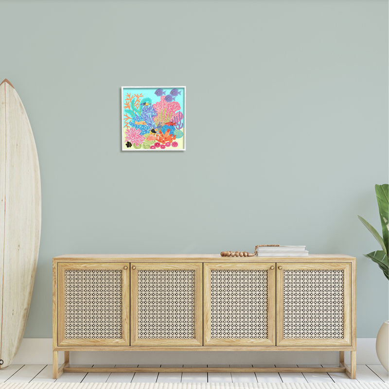 Impression sur toile "Bold Coral Reef Underwater" - Floater Frame, H 17 po x l 17 po x P 1,5 po