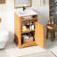 Meuble-lavabo de 20 po avec lavabo en céramique intégré, armoire de salle de bain avec porte à fermeture douce, cadre inférieur en bois massif pour les petites et moyennes toilettes