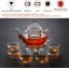 Service à thé infuseur à thé 27 oz avec infuseur à bougie et 6 tasses à thé à double paroi Pot Blooming & Tea