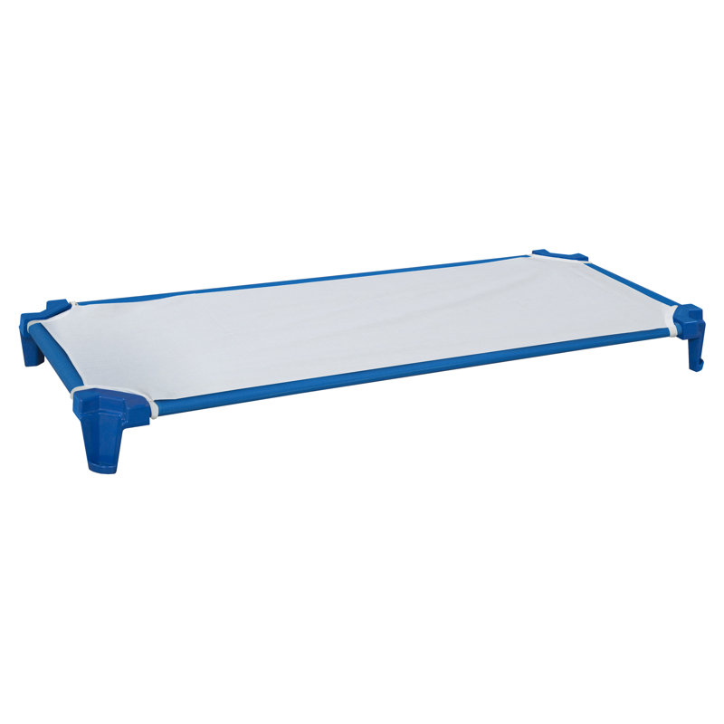 Incroyable lit de bébé empilable assemblé avec draps, Bleu, Standard