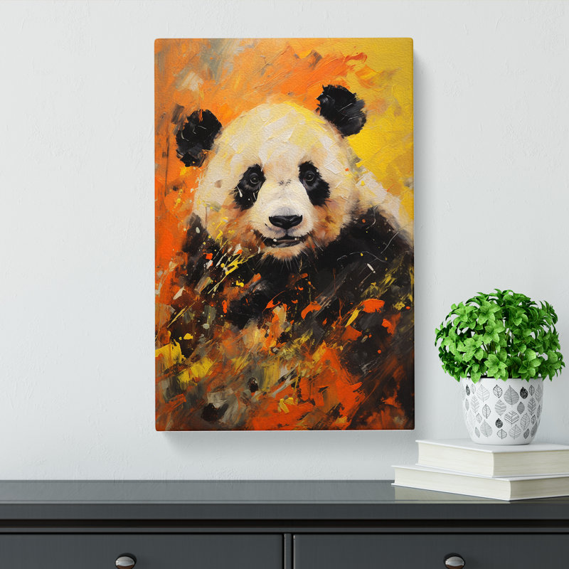 Panda Gestural - Print, 50cm H x 35cm W x 3cm D