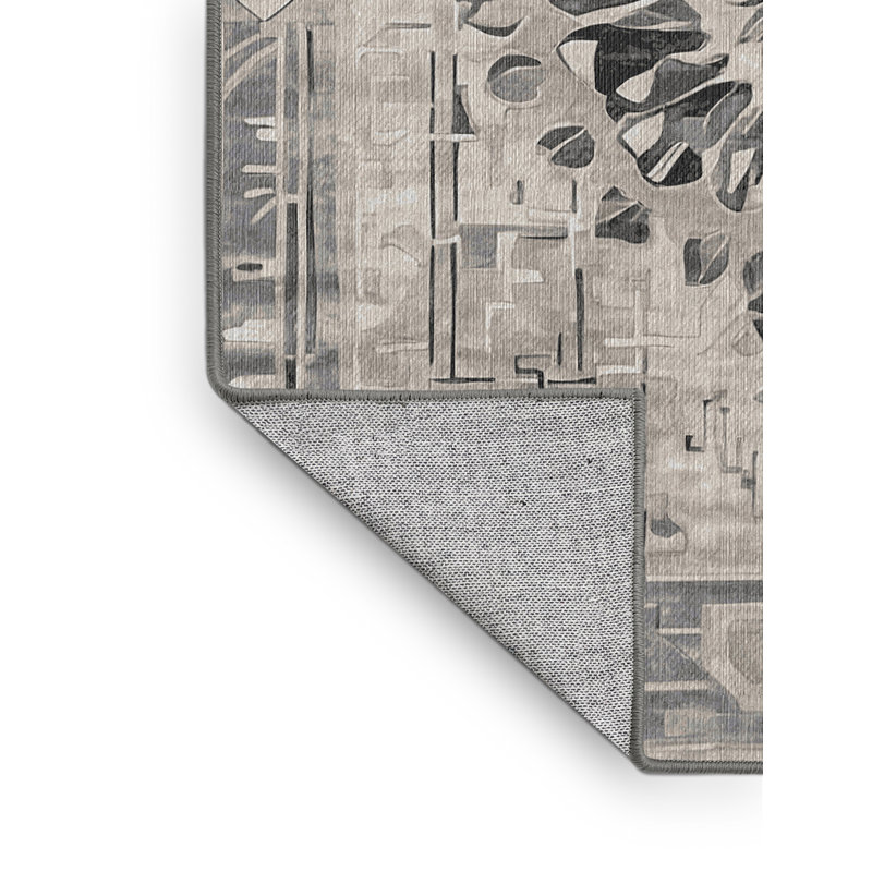 Tapis gris lavable à la machine