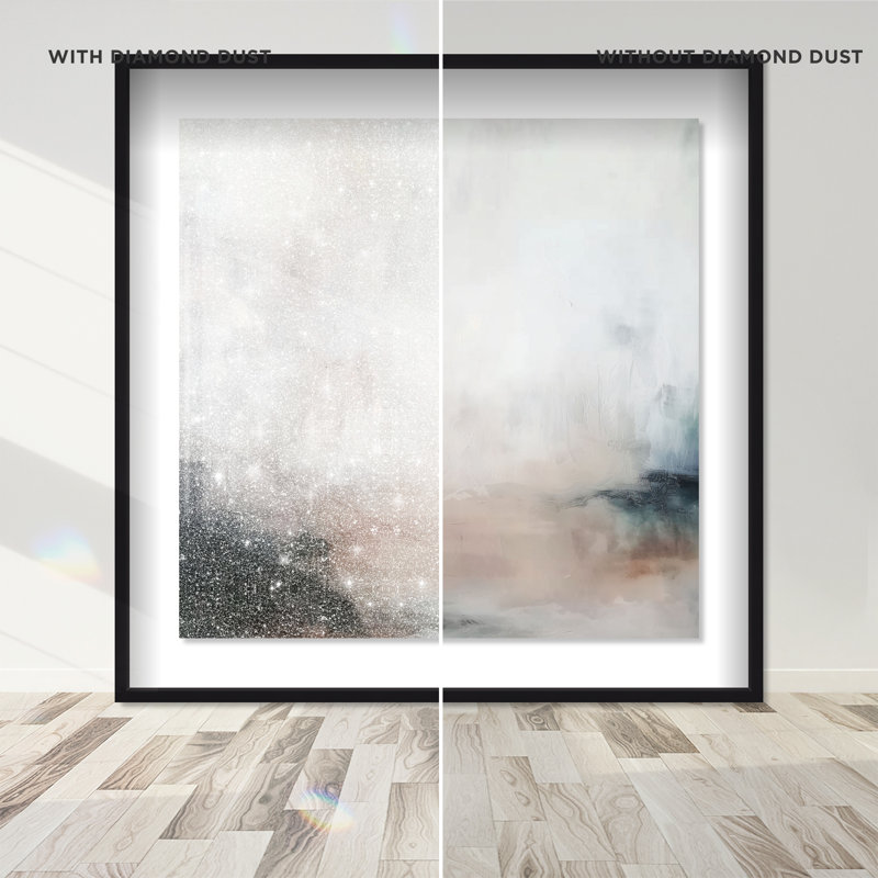 Abstract painting Shadowbox Abstract Print by Oliver Gal, Black Frame, 12 x 12, 13.5"H x 13.5"W, Black Frame