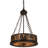 Rustic Lodge 4 - Light Dimmable Drum Chandelier