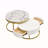 Modern Round Nesting Coffee Table With Drawers