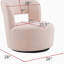 Fauteuil demi-tonneau pivotant avec tissu en peluche doux-580140402