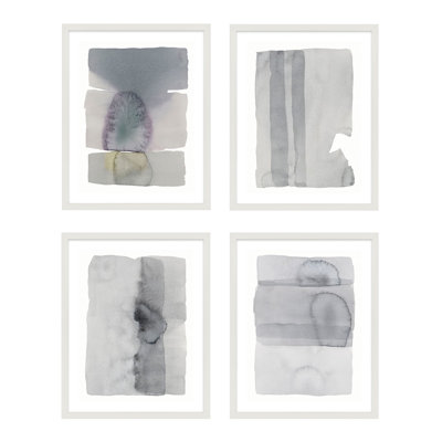 Gray On Gray Set Of 4 Painting by Jacques Pilon