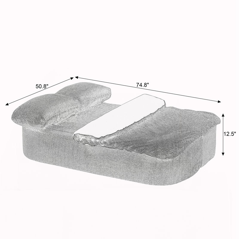 Canapé-lit convertible, Tissu crème