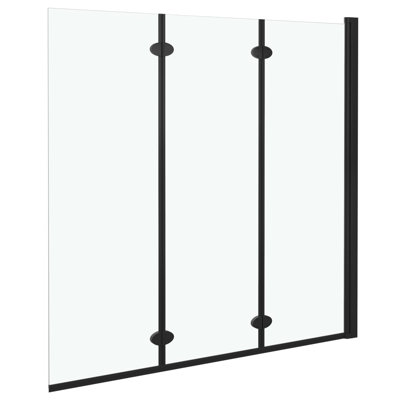 Forrestal 1300mm W x 1380mm H Folding / Bi-Fold Semi-Frameless Bath Screen with Clear Glass