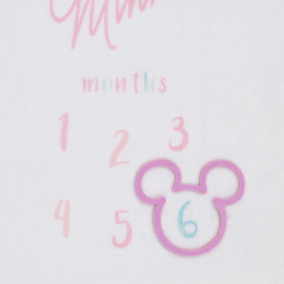 Couverture pour bébé NoJo Disney Minnie Mouse blanche, rose et turquoise