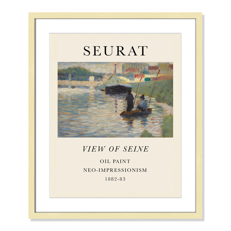 Collection «Old View» par Georges Seurat, Cadre photo doré simple, Oui, H 25,5 po x l 21,5 po x P 1,25 po