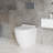 St. Tropez Back to Wall Concealed Tank Toilet Bowl Bundle in Glossy White